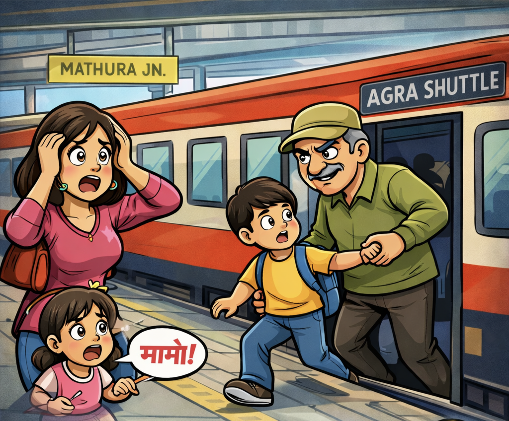 मथुरा जंक्शन से 5 वर्षीय मासूम का अपहरण, 58 वर्षीय अज्ञात व्यक्ति पर शक