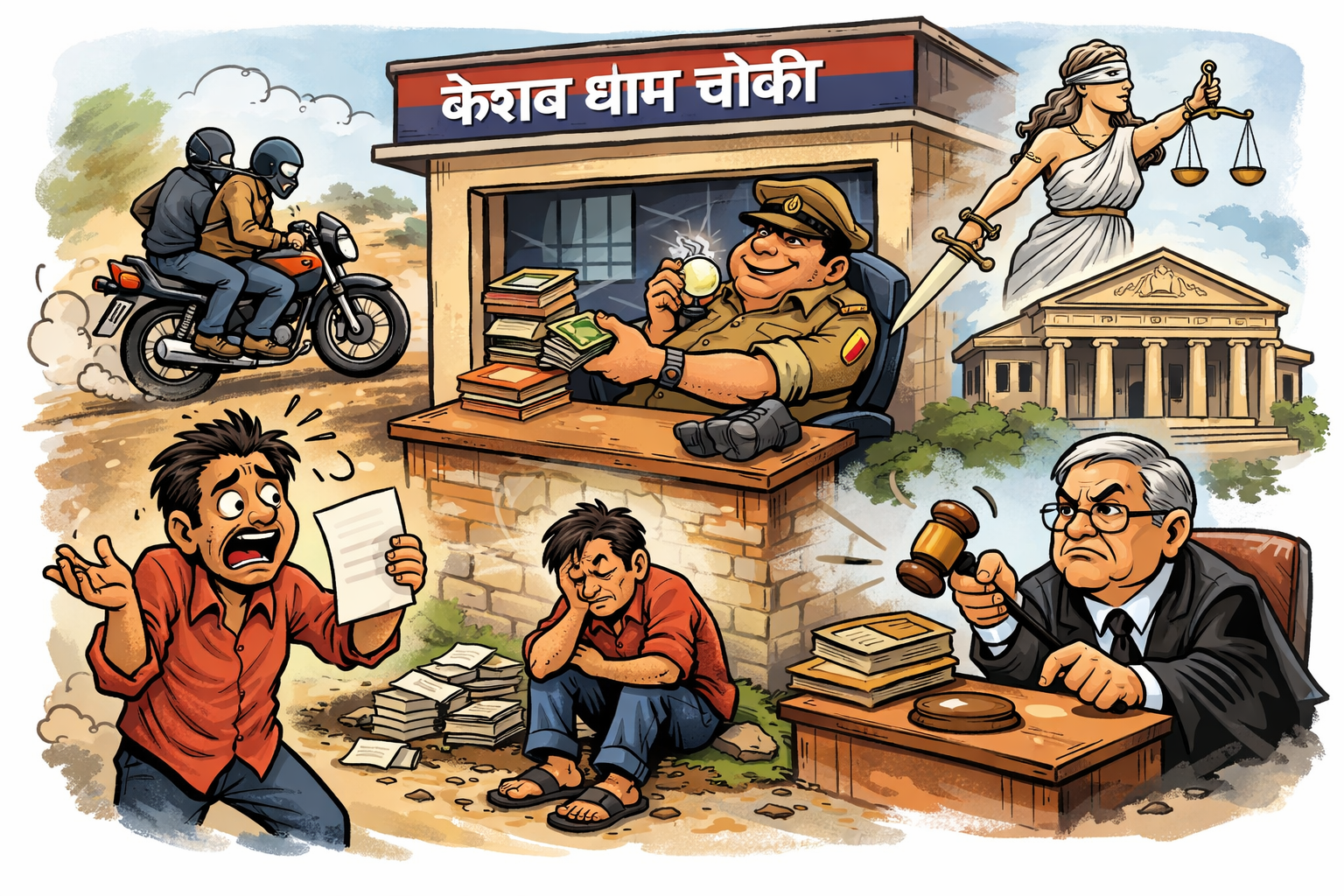 पाँच महीने बाद जागी वृन्दावन पुलिस, कोर्ट के डंडे से दर्ज हुई चोरी की एफआईआर