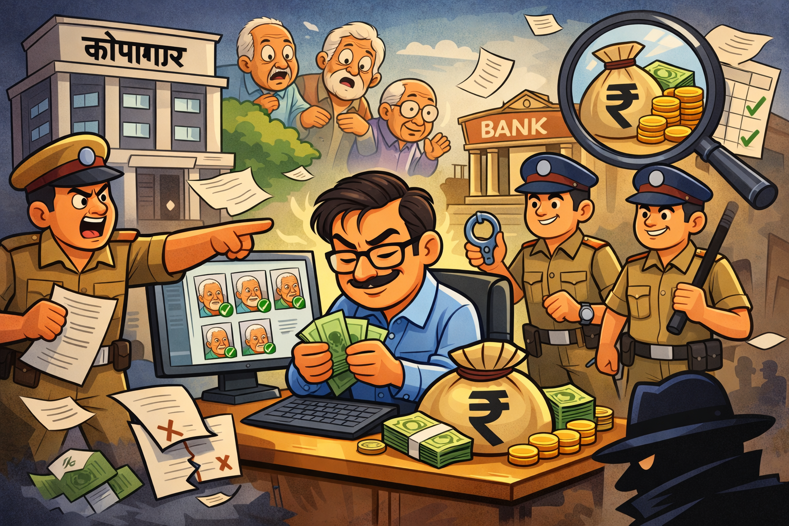 कोषागार में महाघोटाला, मृत पेंशनरों के नाम पर 1.62 करोड़ का ग़बन, सहायक लेखाकार पर FIR